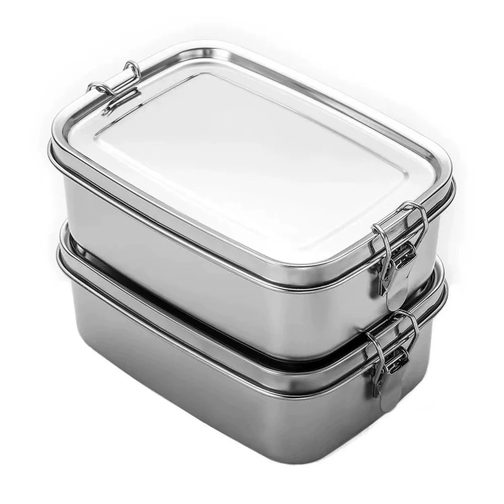 Meal Prep Dinners - 子供と大人のためのステンレススチール製ランチボックス、ポータブル漏れ防止弁当箱、旅行用食品食事準備容器、食器洗い機対応
