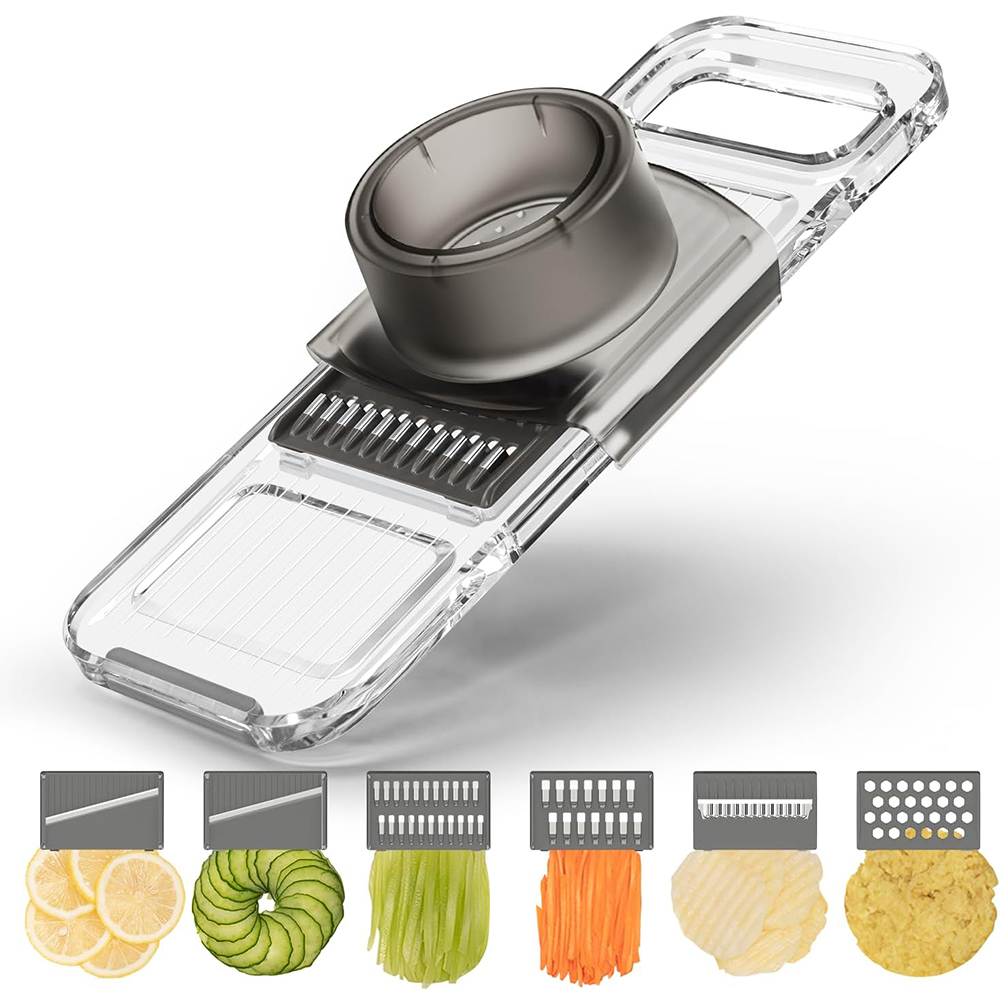 Mandoline Slicer Guard - LMETJMA 6 in 1 多機能マンドリンスライサー ハンドヘルド野菜カッター