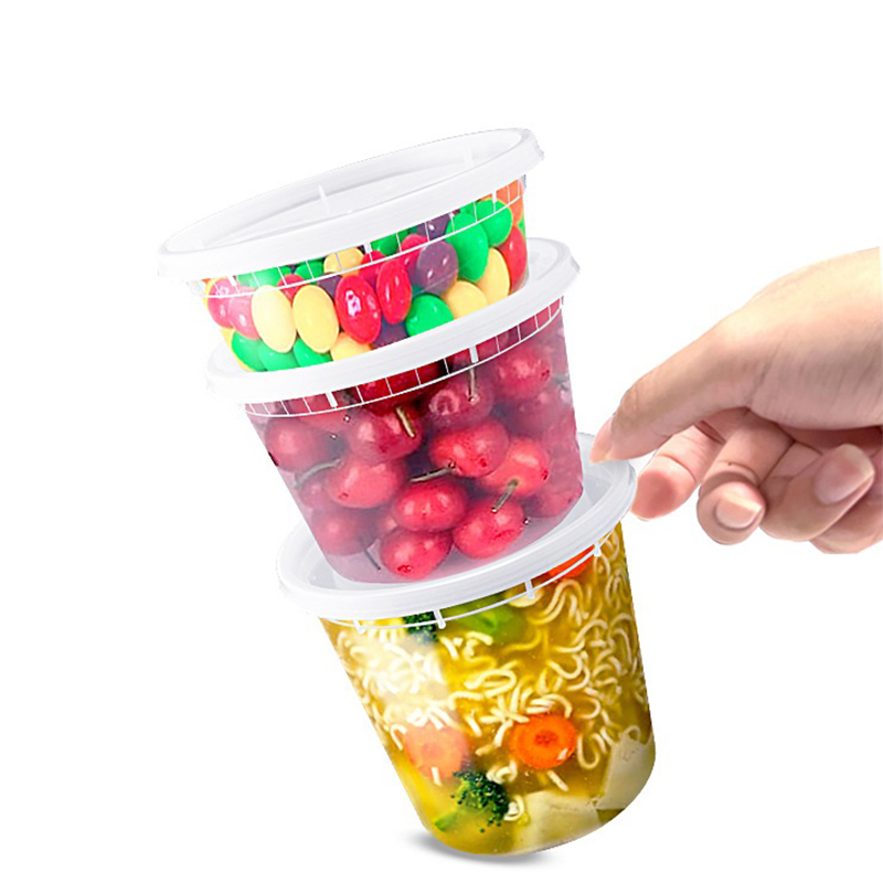 Meal Prep No Microwave - 10個入り透明食品グレードBPAフリー保存容器（蓋付き）-電子レンジ・冷凍庫対応、食事の準備、デリ、テイクアウト用