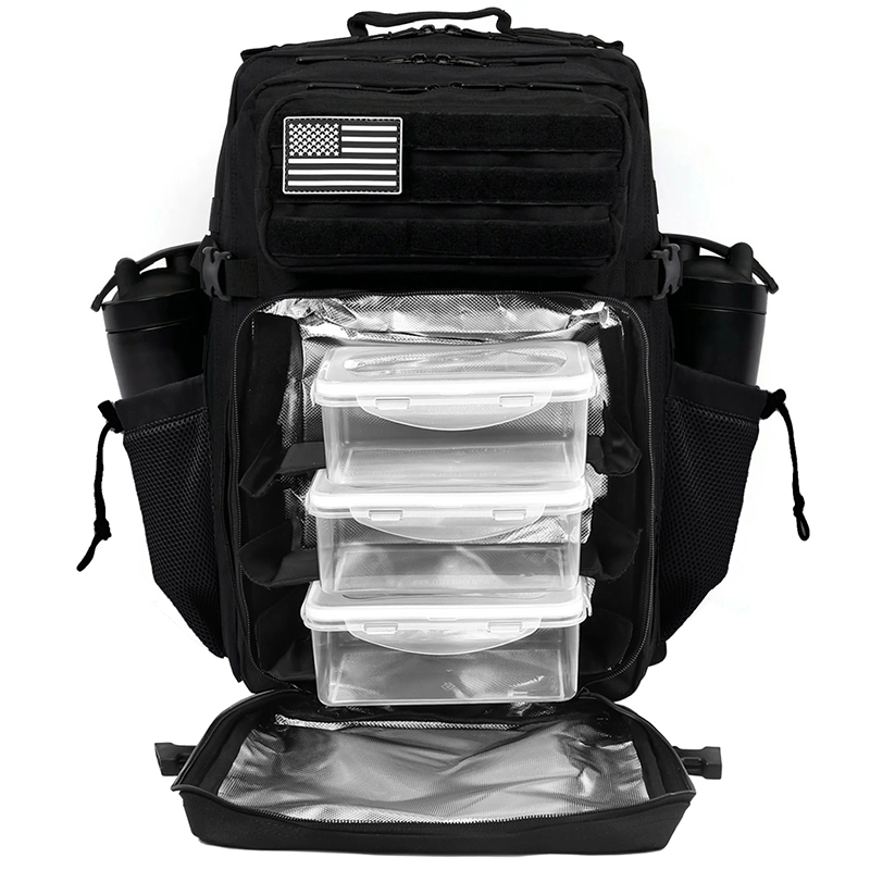 Meal Prep Gym - 45L 食事準備管理バックパック戦術防水断熱ランチクーラーバッグジムハイキングキャンプ旅行デュアルカップホルダー