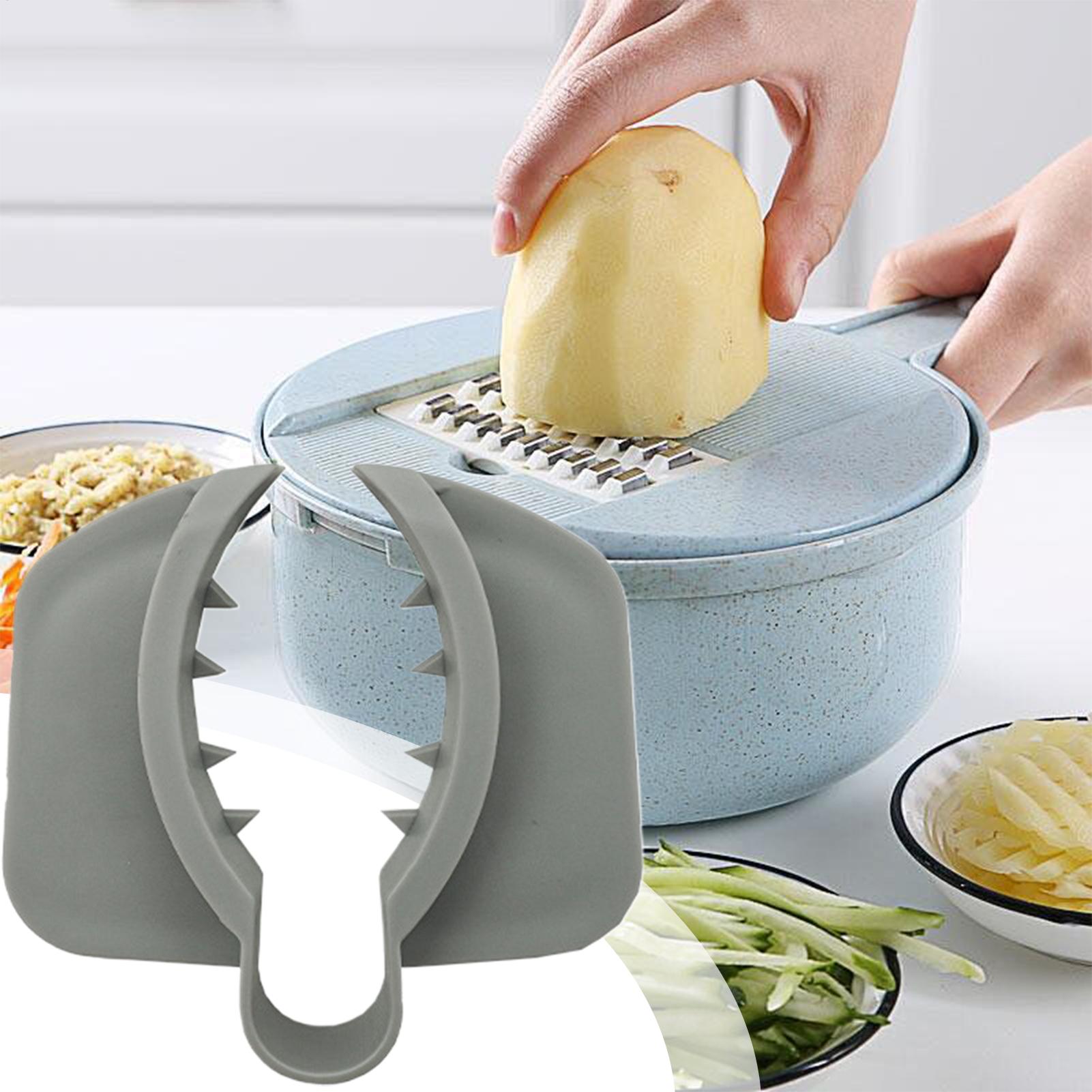 Mandoline Slicer Guard - 食品を切るためのフィンガーガード 滑り止め保護ガード マンドリンスライサー用 野菜のスライス・細断・刻み込み 初心者向け