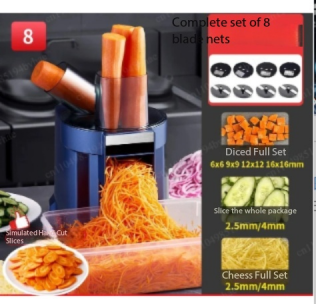 Meal Prep Zucchini - 3in1自動野菜チョッパー - 玉ねぎをダイス状に、ズッキーニを細断し、ニンジンを10秒でスライス！ サラダ、炒め物、食事の準備に最適です。