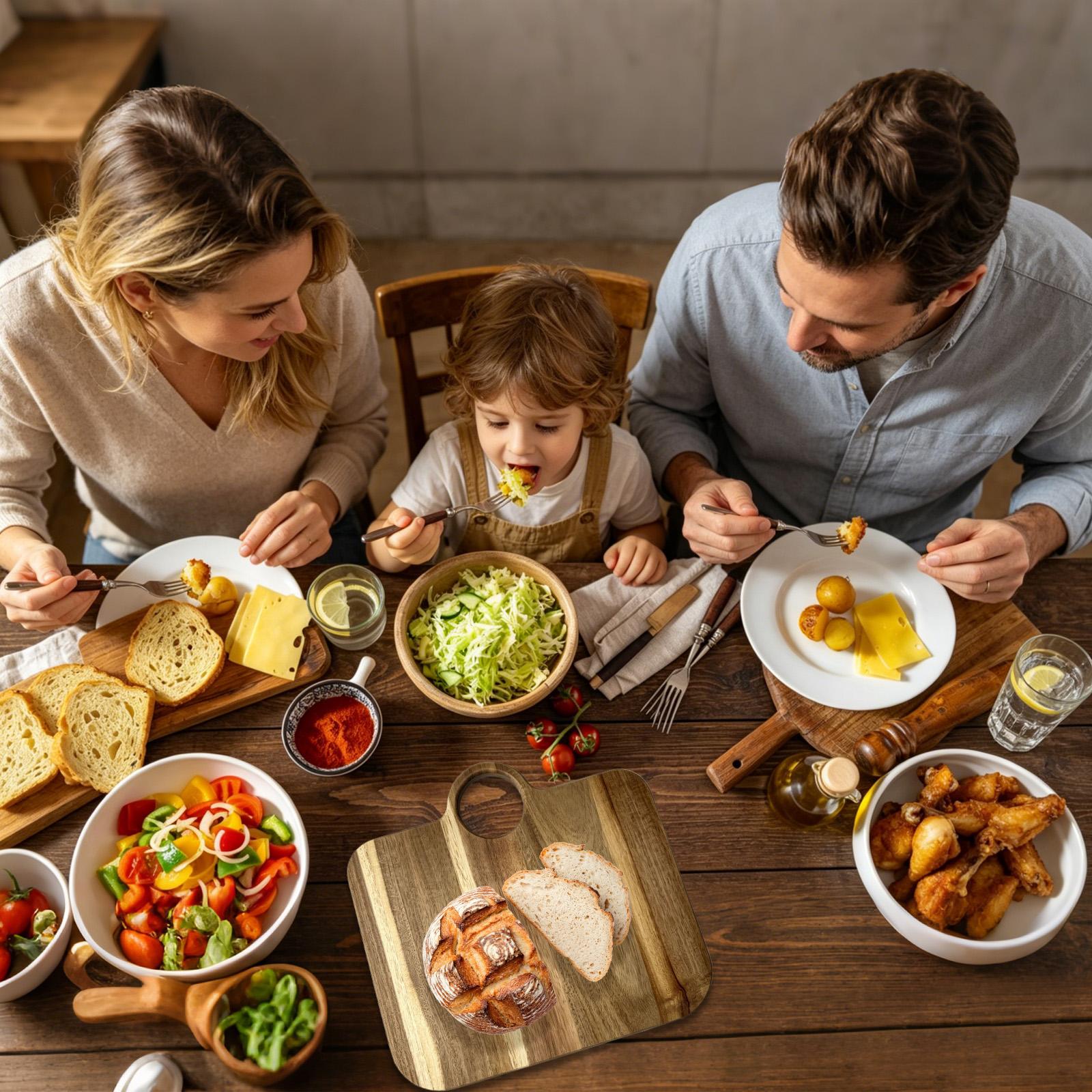 キッチン用まな板 滑り止め付き 装飾的なバッグ型 大型木製ま - Meal Prep Cutting のレビューと価格