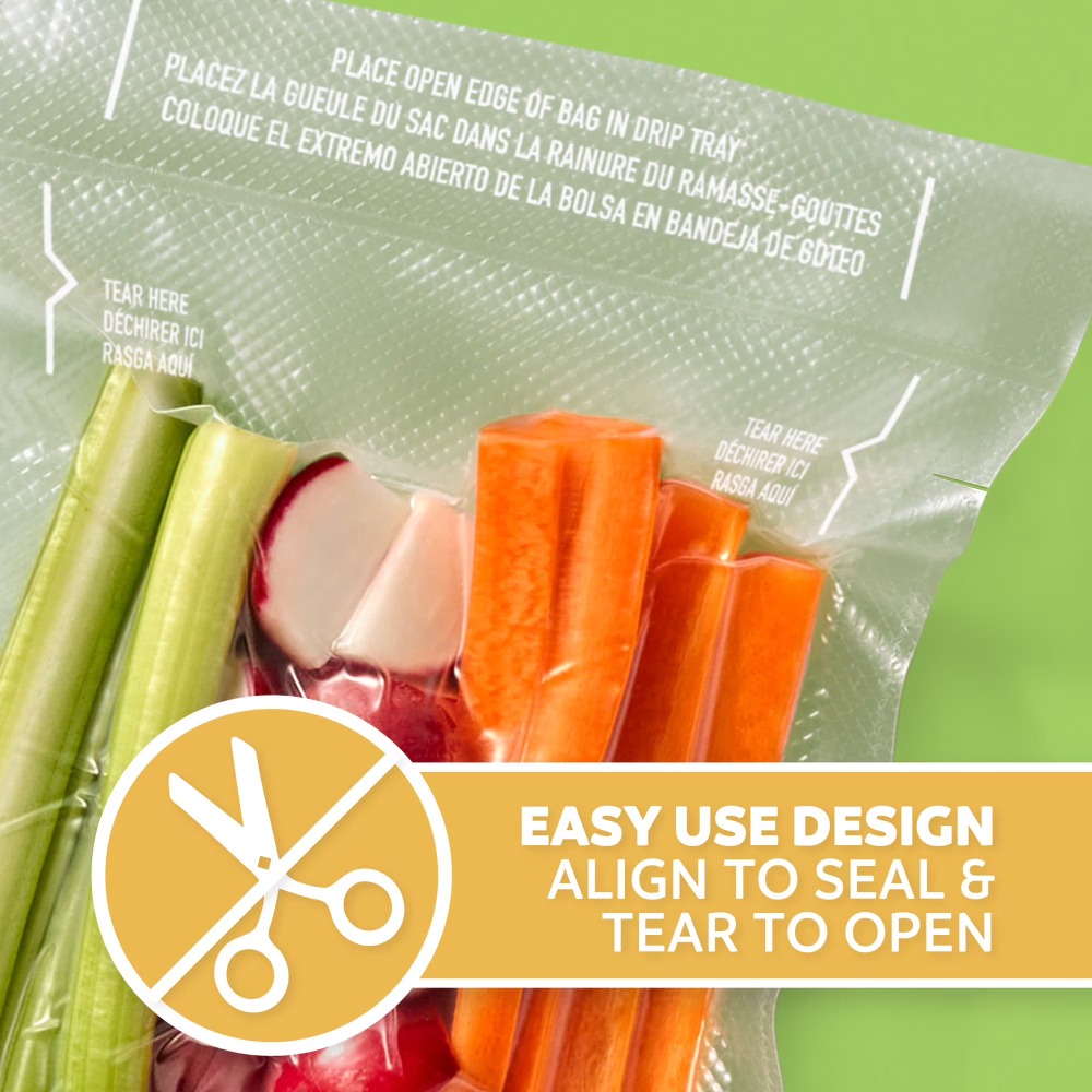 FoodSaver ピント真空保存袋、27枚入りプレカットB - Meal Prep Cutting のレビューと価格