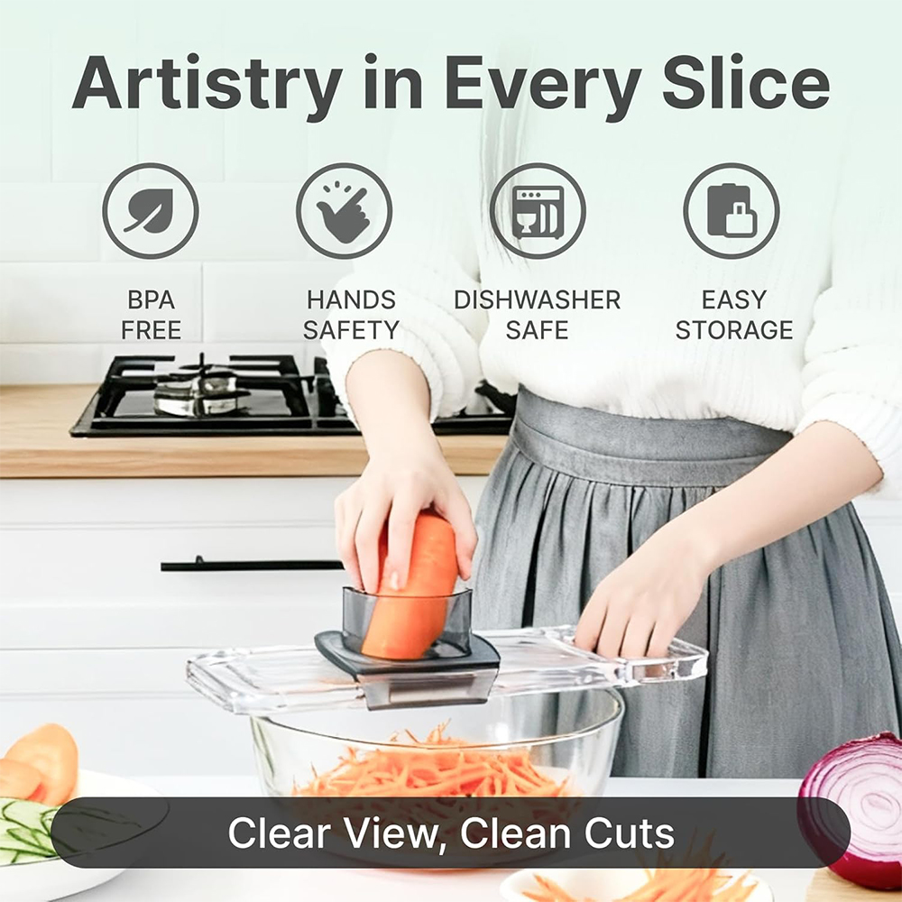 LMETJMA 6 in 1 多機能マンドリンスライサー ハ - Mandoline Slicer Guard のレビューと価格