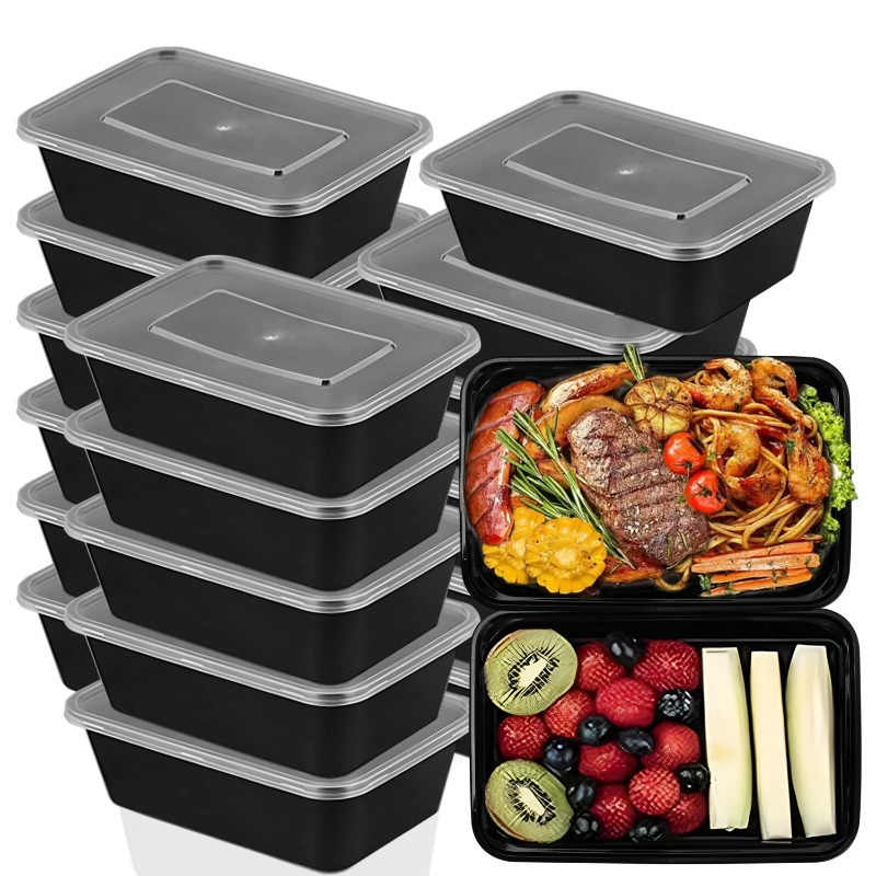 10/20x 食品保存容器 蓋付き 食事準備容器 使い捨て漏 - Meal Prep Dinners のレビューと価格
