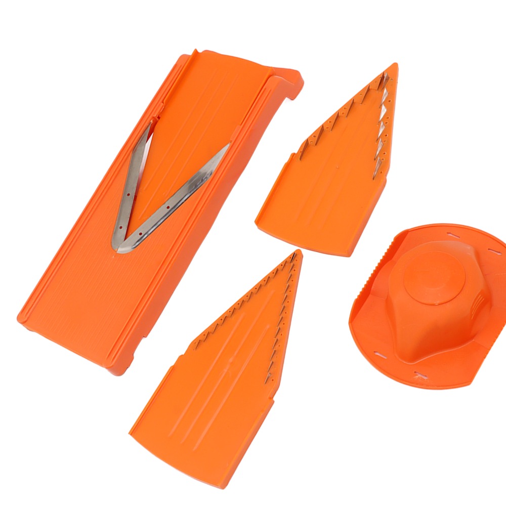 ABSマンドリンカッター オレンジ ステンレス鋼刃 野菜スラ - Mandoline Slicer Guard のレビューと価格