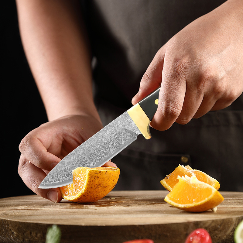 ダマスカスVG10鋼製ナイフ木製ハンドル固定刃ナイフ日本製シ - Meal Prep Japan のレビューと価格