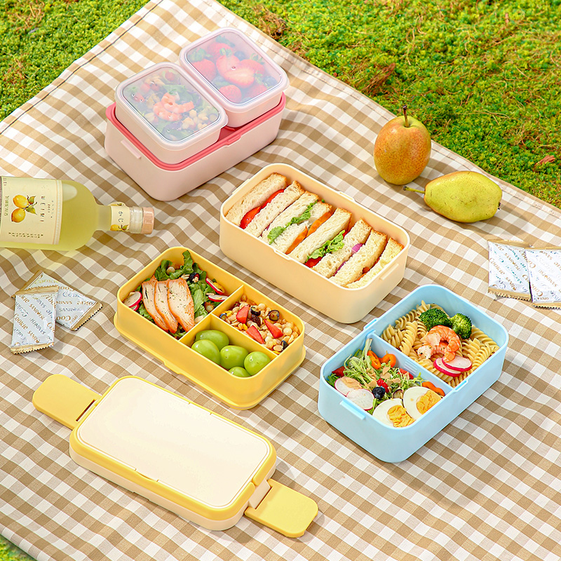 魔法弁当箱 二段ランチボックス ミールプレップ容器 キャンプ - Meal Prep Gym のレビューと価格