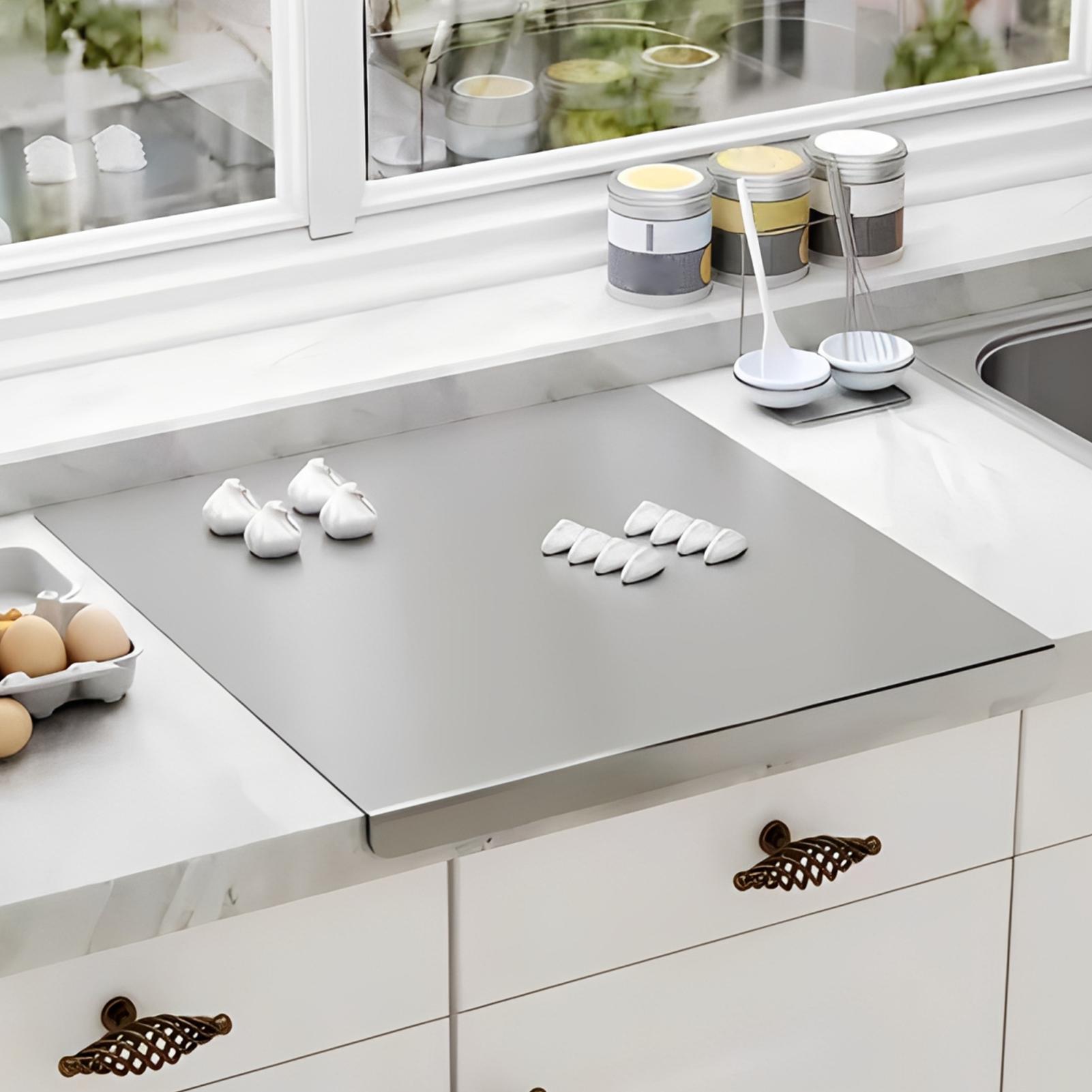 滑り止めステンレス鋼製まな板、金属製ボード、家庭やレストラン - Meal Prep Cutting のレビューと価格