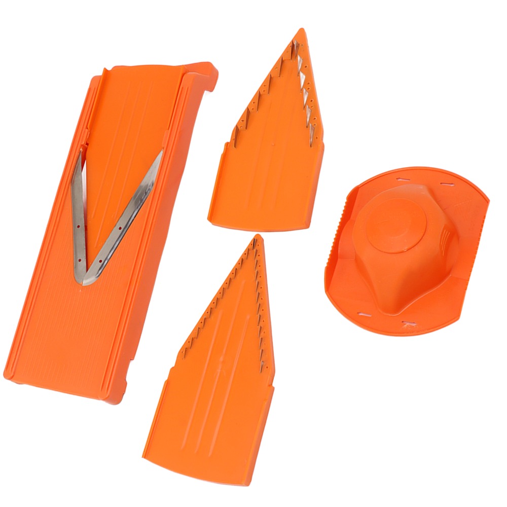 ABSマンドリンカッター ステンレス鋼刃 オレンジ色の野菜ス - Mandoline Slicer Guard のレビューと価格