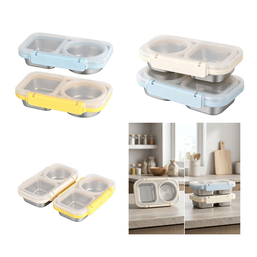 2個セット 400ml ステンレス製ランチ容器 密閉型キッチ - Meal Prep Gym のレビューと価格