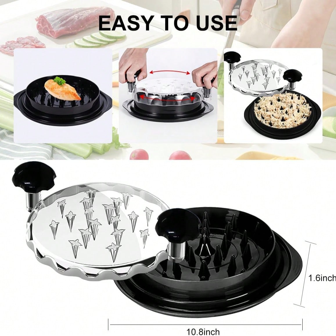 シェフィー人間工学に基づいた手動チキンシュレッダー、ペットフ - Meal Prep Dinners のレビューと価格