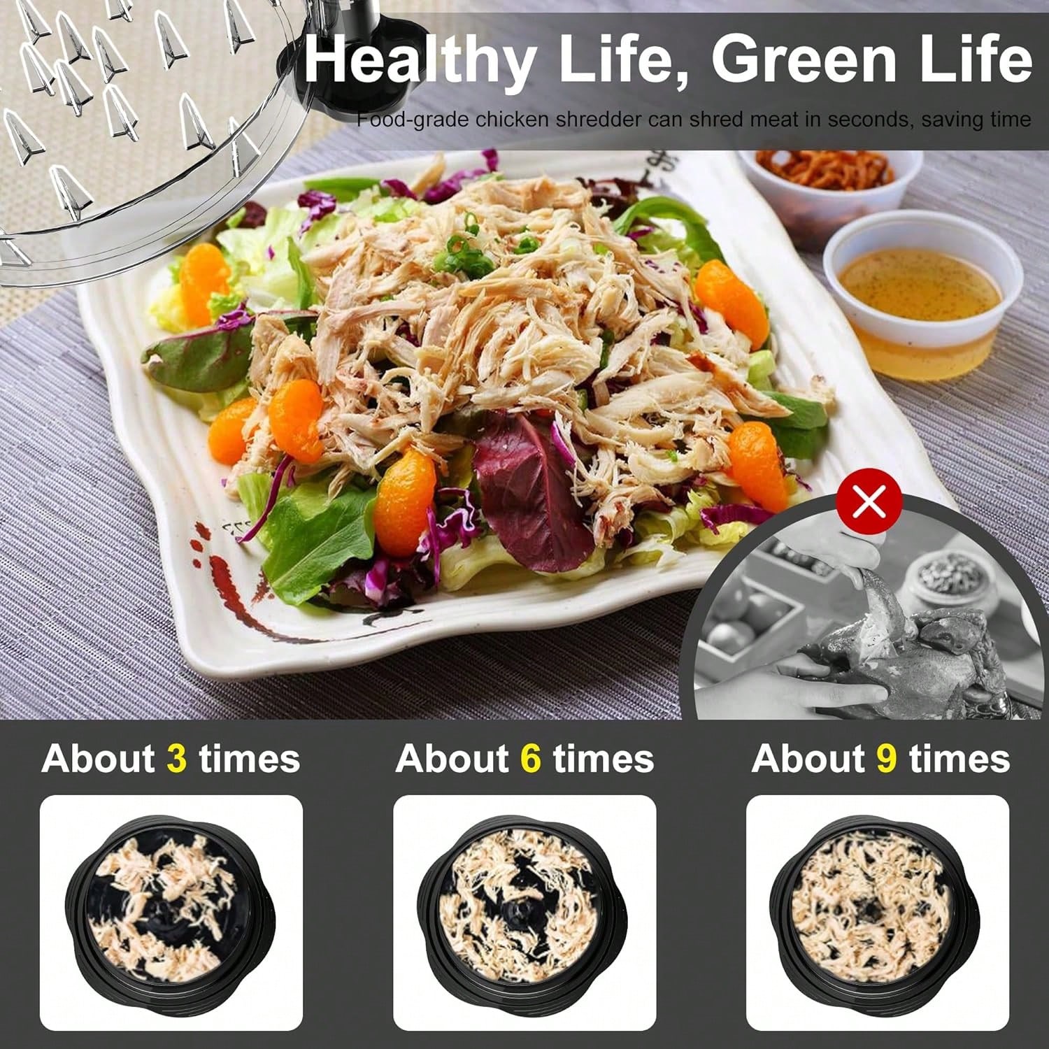 シェフィー人間工学に基づいた手動チキンシュレッダー、ペットフ - Meal Prep Dinners のレビューと価格
