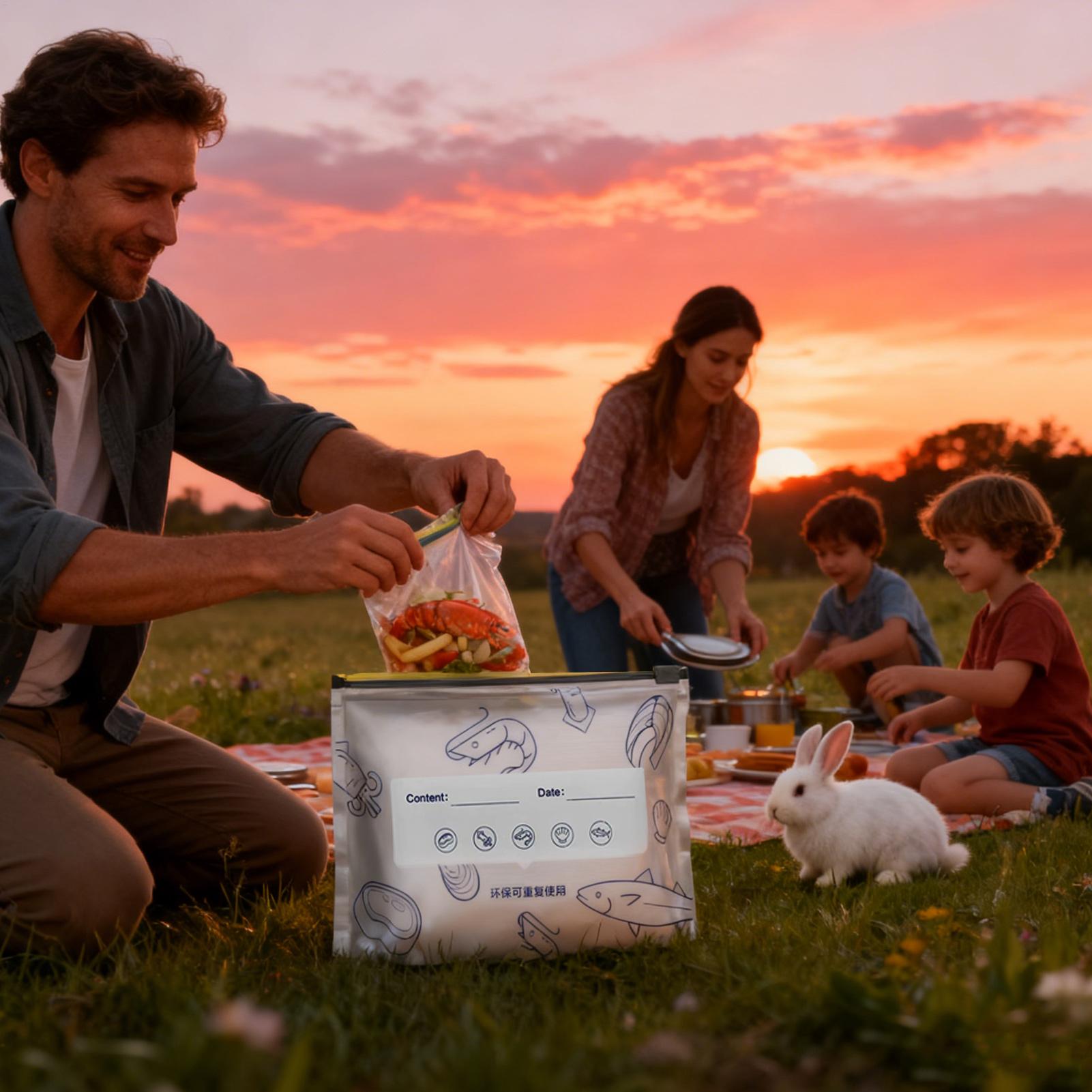 アルミホイル保存袋 真空再密封可能 アルミホイル冷凍食品袋  - Meal Prep Seafood のレビューと価格