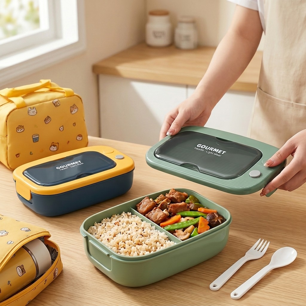 電子レンジ対応プラスチック製弁当箱 2コンパートメント漏れ防 - Meal Prep Dinners のレビューと価格