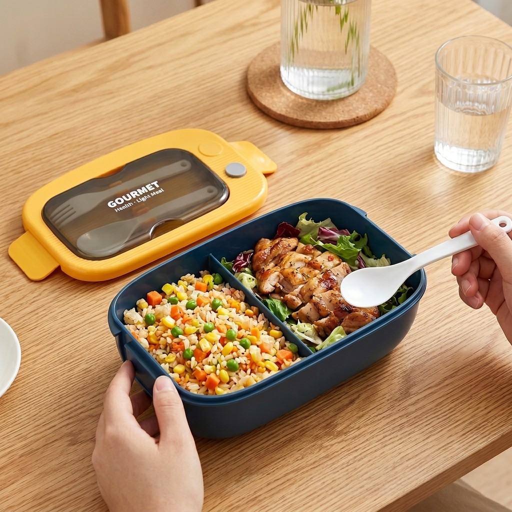 電子レンジ対応プラスチック製弁当箱 2コンパートメント漏れ防 - Meal Prep Dinners のレビューと価格