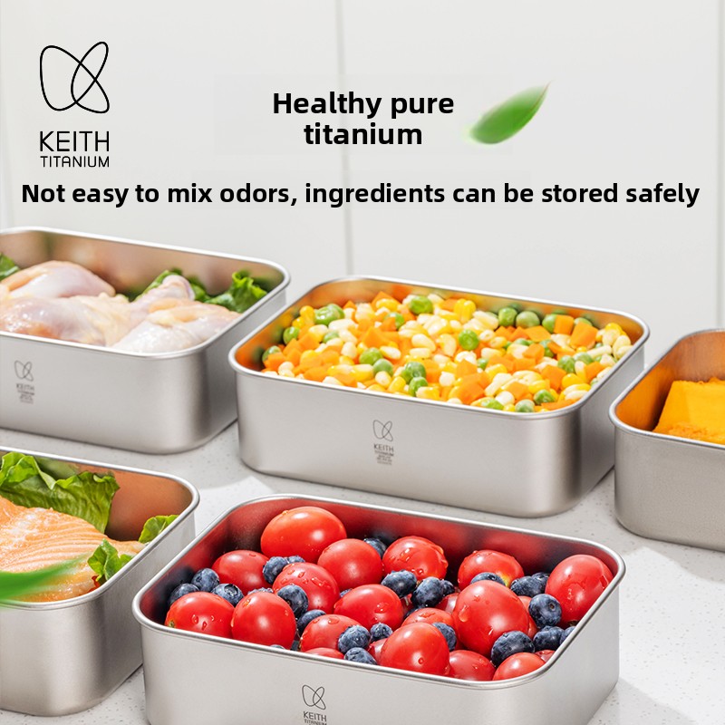 純チタン製 保存容器 800ml KEITH フードステイナ - Meal Prep No Microwave のレビューと価格