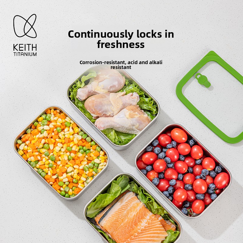 純チタン製 保存容器 800ml KEITH フードステイナ - Meal Prep No Microwave のレビューと価格
