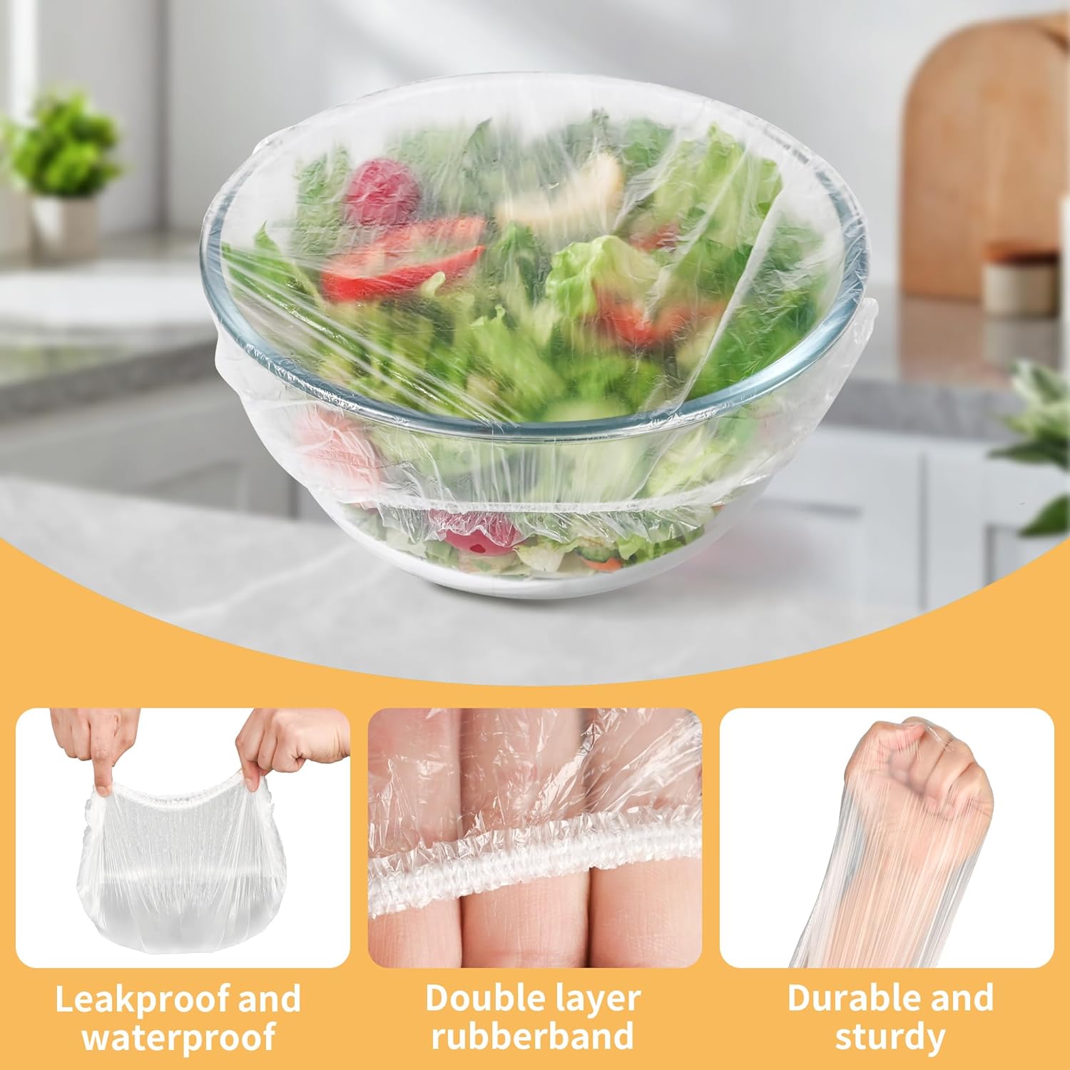 100枚入りサワー種パン発酵用大型伸縮性再利用可能プラスチッ - Meal Prep Dinners のレビューと価格