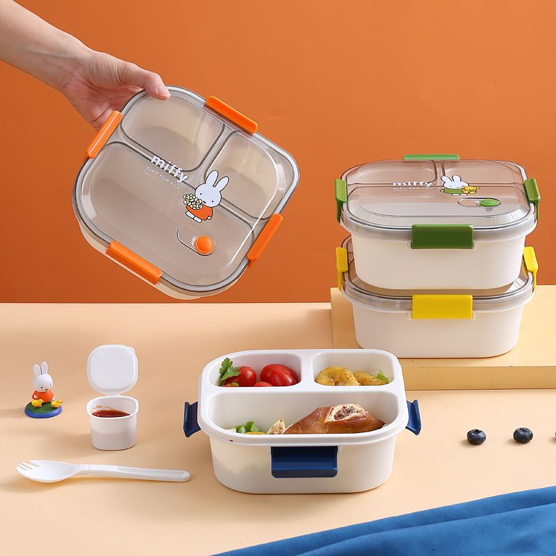 かわいいミッフィー柄弁当箱、蓋付き、電子レンジ対応、食品保存 - Meal Prep No Microwave のレビューと価格
