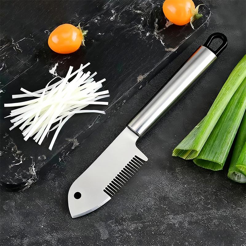 2個入りステンレス製ネギ千切りナイフ、鋭利な刃で家庭のキッチ - Meal Prep Cutting のレビューと価格