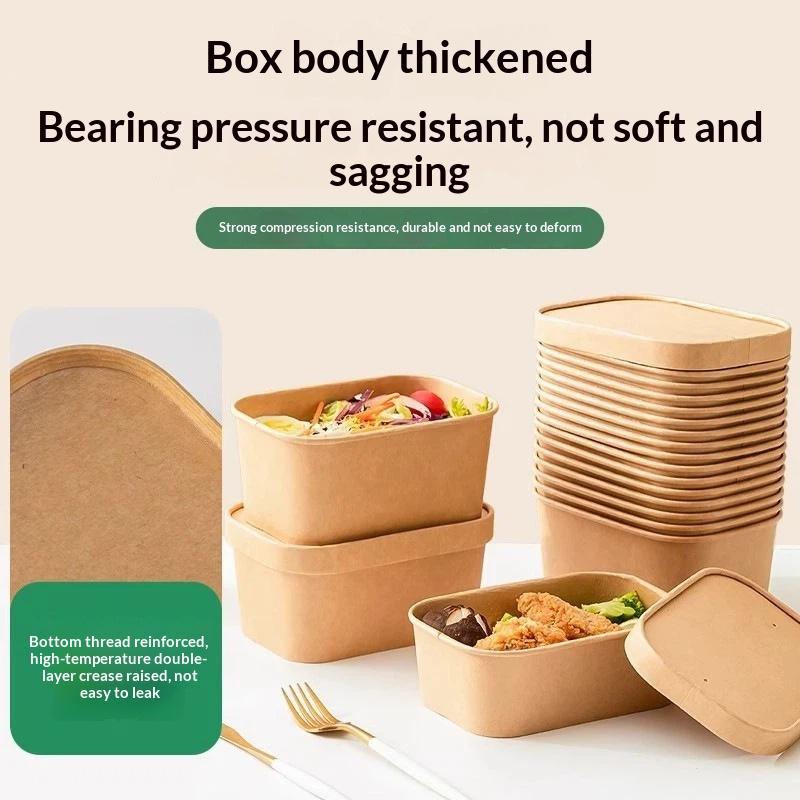 10個入り正方形使い捨てクラフト紙ランチボックス、漏れ防止蓋 - Meal Prep Gym のレビューと価格