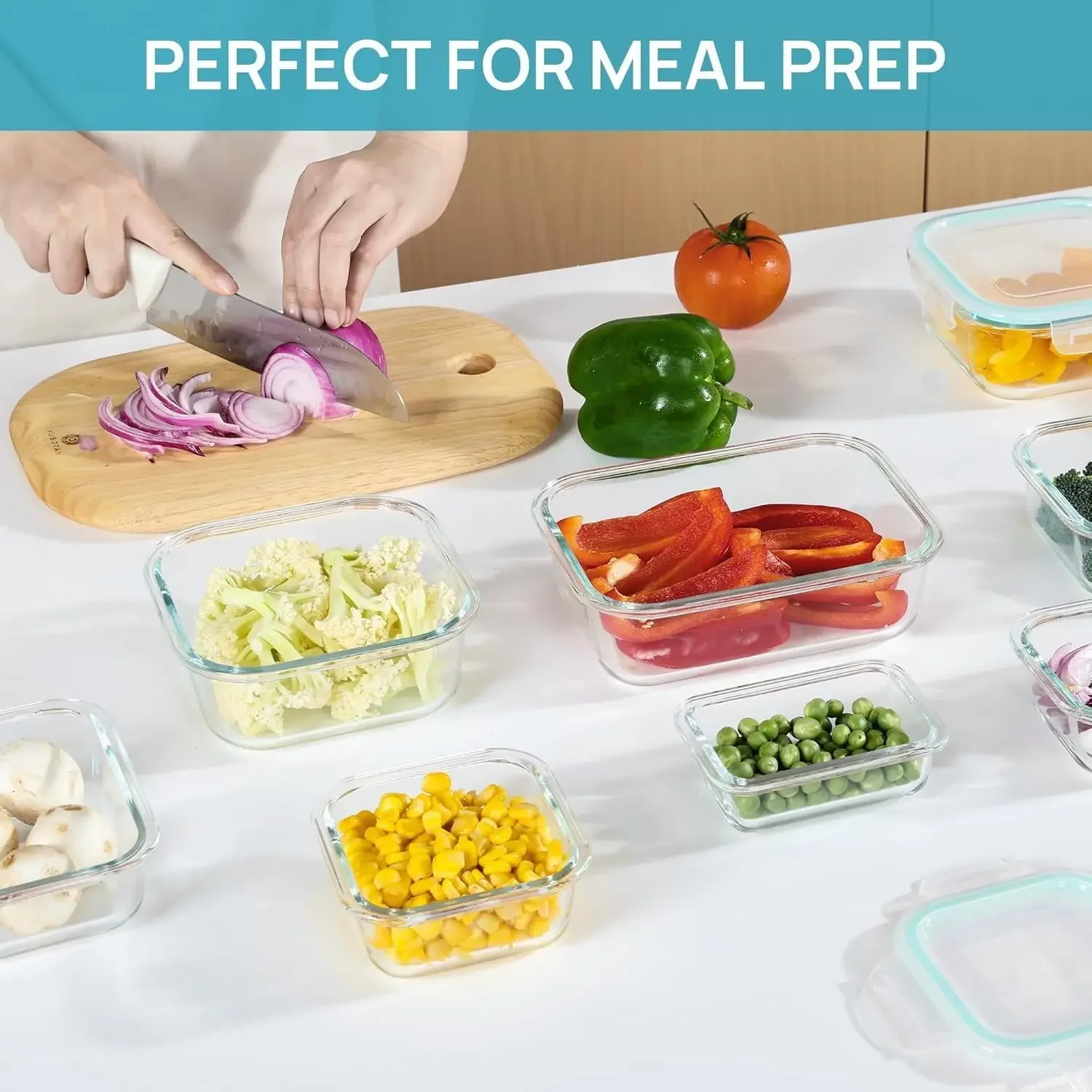 大人用ガラス製ランチ弁当箱、蓋付き食品保存容器、電子レンジ・ - Meal Prep Rezepte のレビューと価格