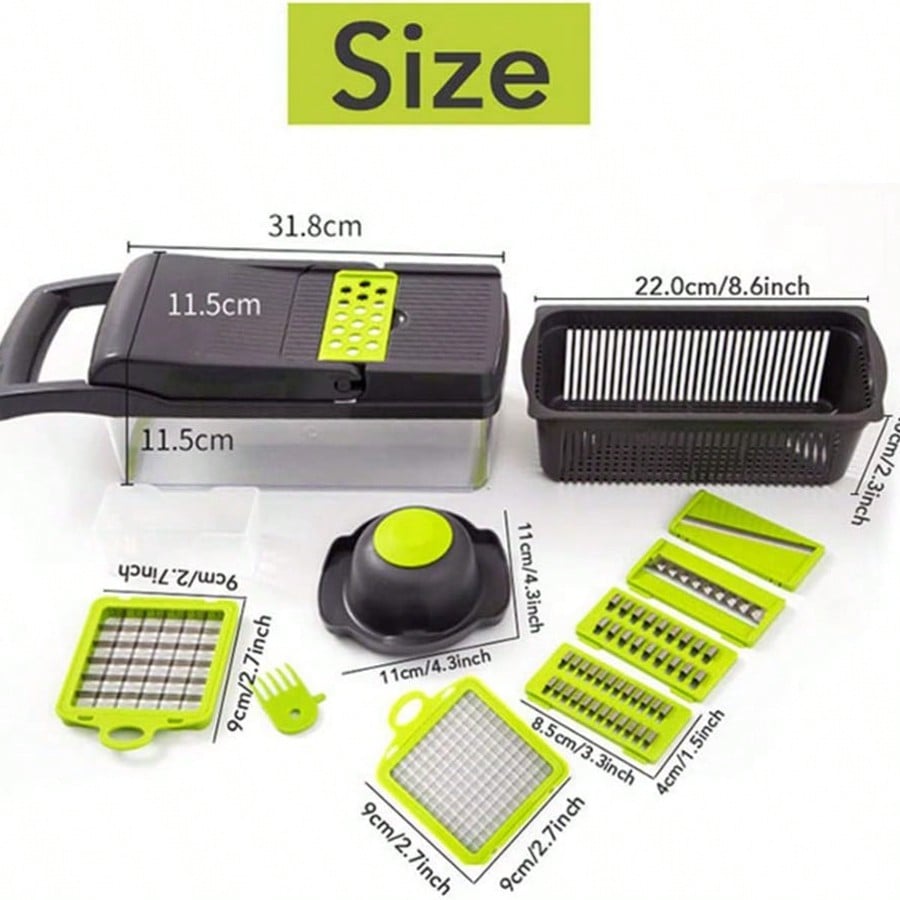 多機能15-in-1フードベジタブルチョッパー、カッタースラ - Mandoline Slicer Guard のレビューと価格